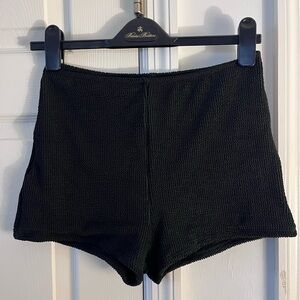 Good American Black High Waist Always fits Swim Boy Shorts